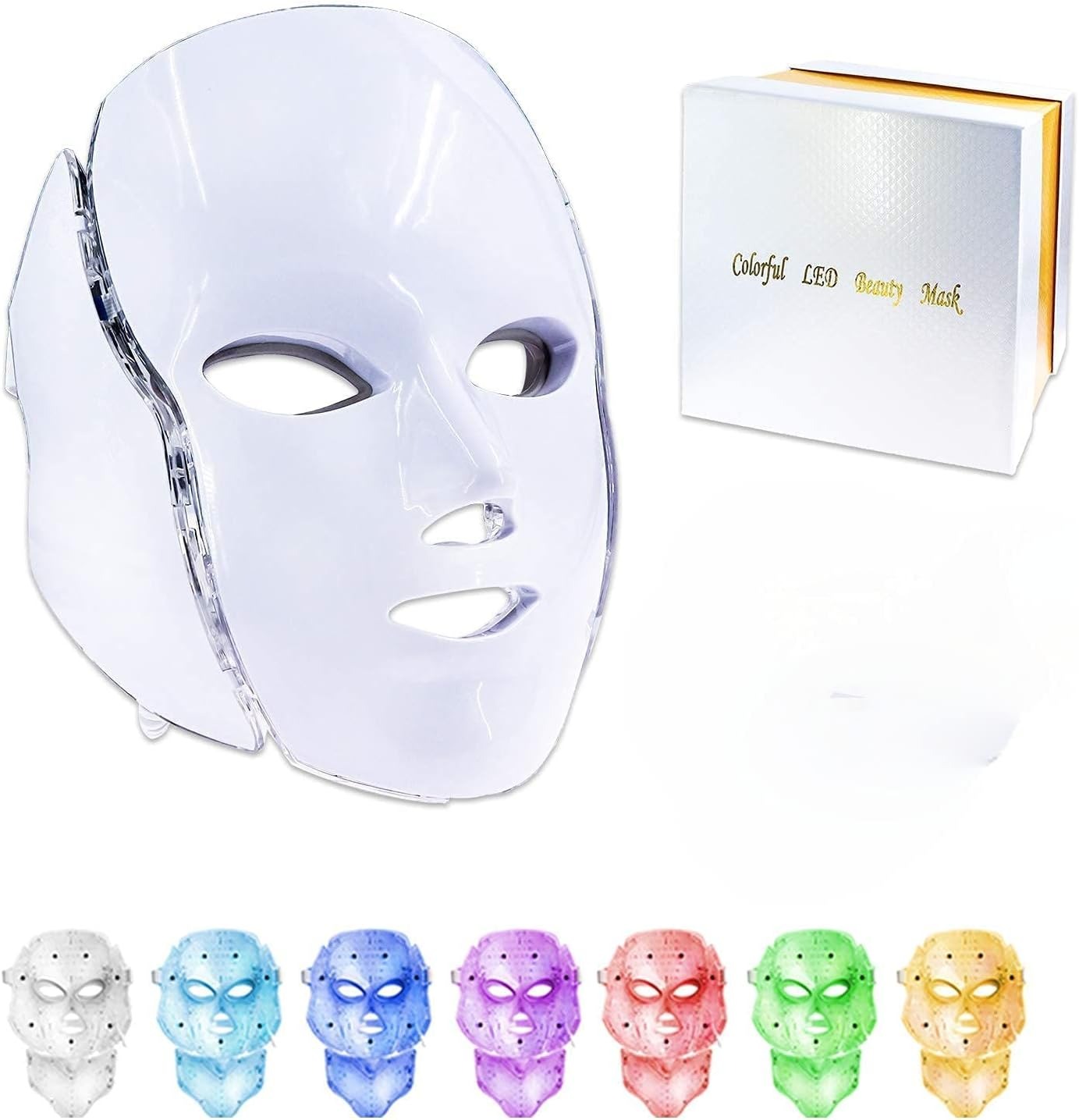 7 Color LED Light Therapy Facial Mask – Anti-Aging, Acne Treatment & Skin Rejuvenation Device